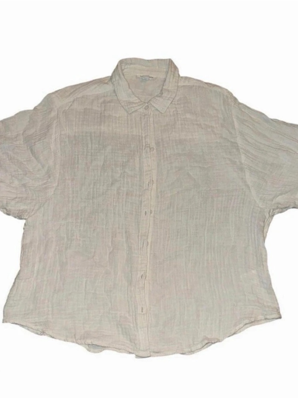 BeachLunchLounge Button Down Shirt in White Size Small